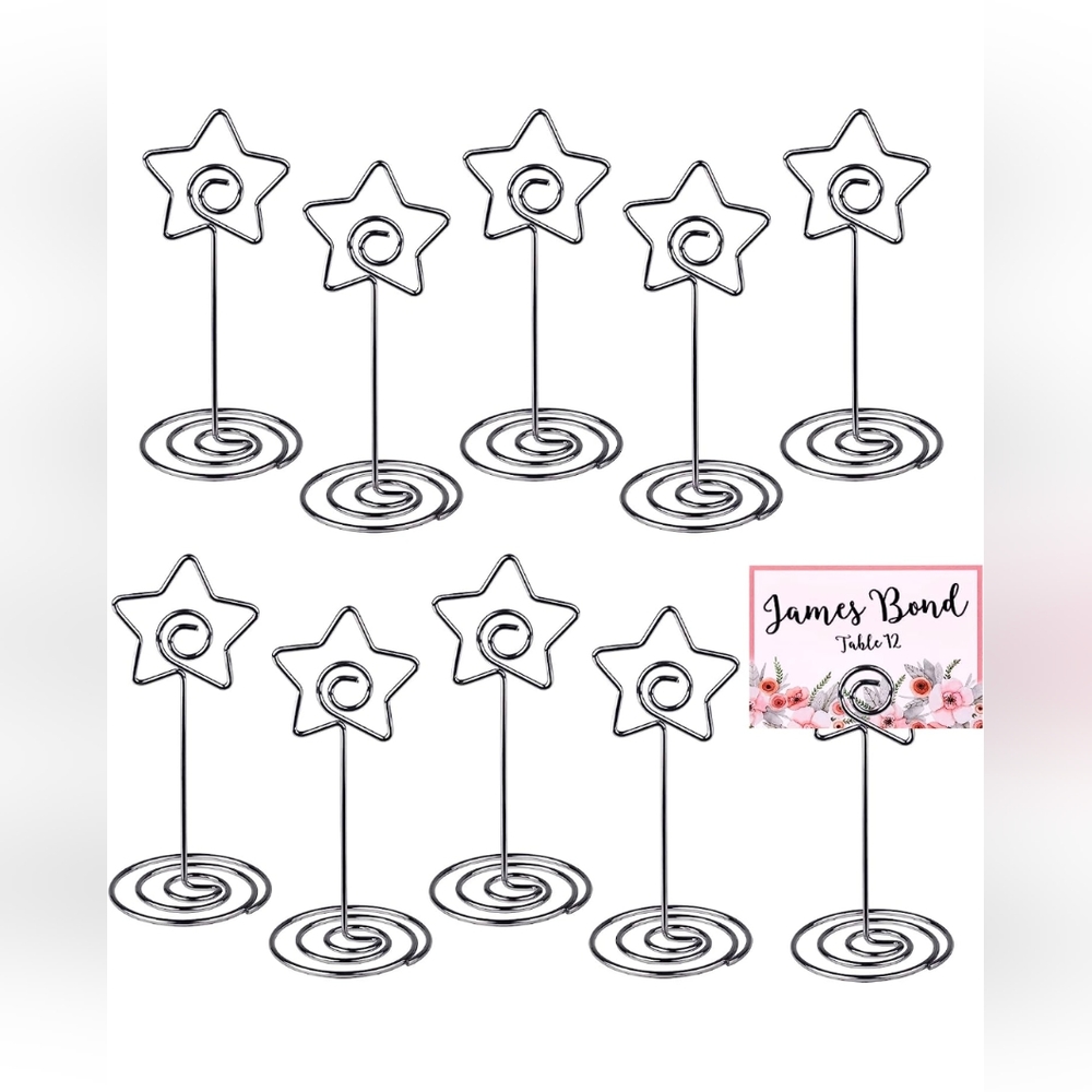 🐰10pc Star Wire Card Holders